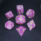 7Pcs D4/6/8/10/12/20 Multi-Sided Gem Dice Die for RPG Dungeons & Dragons DND D&D Games Set Random Color