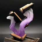 Tomes of Magics Dice Tower Magics Dice Tray Big Book Ornaments Large Garden Gnome Sculpture Statue Decoration for Game D&D RPG
