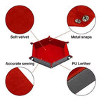 1Pc Hexagonal Dice Tray and Miscellaneous Storage Box Board Game Dice Tray Accessories Leather Dice Tower