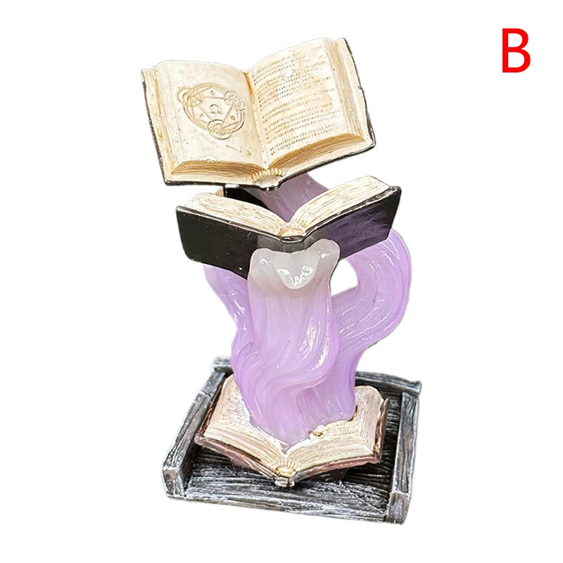 Tomes of Magics Dice Tower Magics Dice Tray Big Book Ornaments Large Garden Gnome Sculpture Statue Decoration for Game D&D RPG