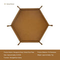 1Pc Hexagonal Dice Tray and Miscellaneous Storage Box Board Game Dice Tray Accessories Leather Dice Tower