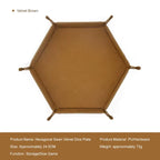 1Pc Hexagonal Dice Tray and Miscellaneous Storage Box Board Game Dice Tray Accessories Leather Dice Tower